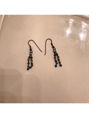 Black beaded earrings 